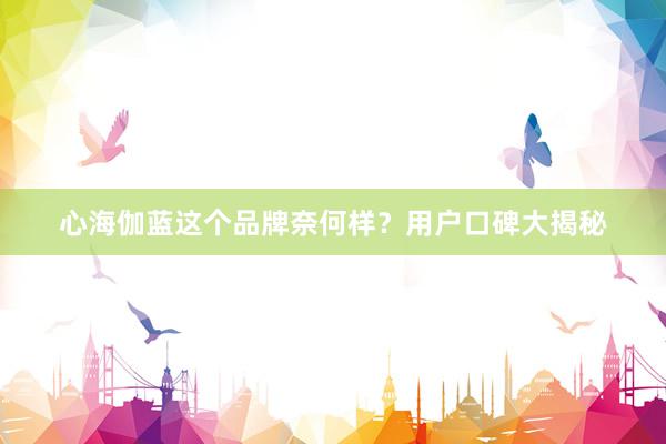 心海伽蓝这个品牌奈何样？用户口碑大揭秘